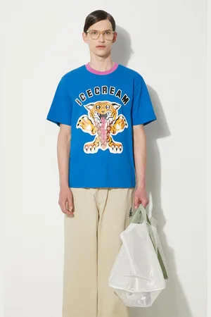 ICECREAM T-shirt bawełniany Tiger męski kolor z nadrukiem IC24237