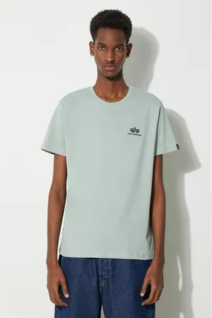 Alpha Industries T-shirt bawełniany męski kolor z nadrukiem