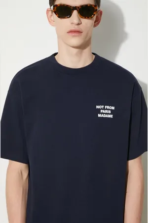 Drôle de Monsieur T-shirt bawełniany Le T-Shirt Slogan męski kolor z nadrukiem PERM-TS203-CO002-NY