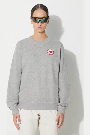 Fjällräven Bluza bawełniana 1960 Logo damska kolor melanżowa