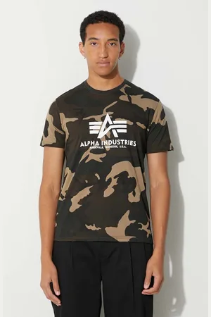 Alpha Industries T-shirt bawełniany Basic T-Shirt Camo kolor wzorzysty 100501C.408