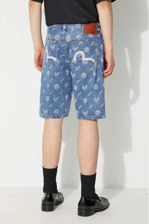 Evisu Szorty jeansowe męskie kolor