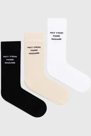 Drôle de Monsieur Skarpetki bawełniane Le Pack de Chaussettes Slogan 3-pack PERM-SK101-CO024-MC
