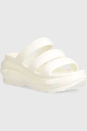 Crocs Klapki Mega Crush Triple Strap damskie kolor na koturnie 209842