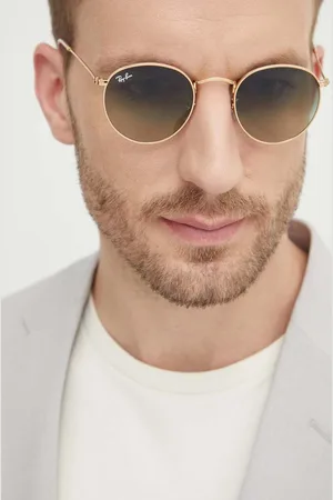 Ray-Ban Okulary przeciwsłoneczne ROUND METAL męskie kolor 0RB3447