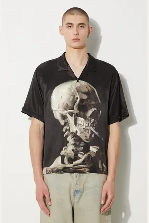 STAMPD Koszula Skeleton Camp Collar Buttondown męska kolor relaxed SLA-M3142BD-SKL