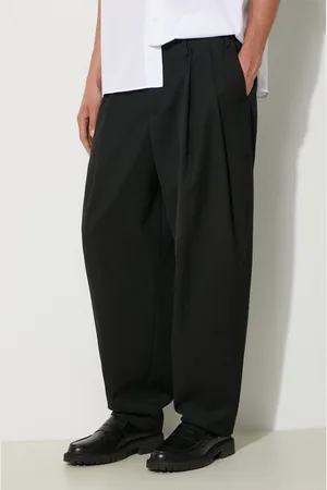 Kenzo Spodnie z domieszką wełny Relaxed School Boy Pant kolor w fasonie chinos FE65PA3799RD.99