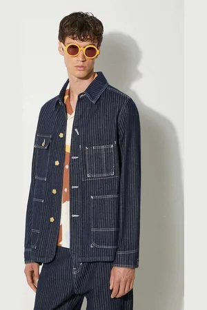 Kenzo Kurtka jeansowa Relaxed Workwear Jacket męska kolor przejściowa oversize FE65DV1126F1.DM
