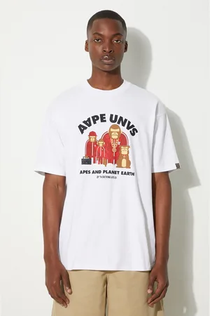 AAPE T-shirt bawełniany Theme Tee męski kolor z nadrukiem AAPTEM1496XXM