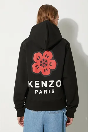 Kenzo Bluza Boke Placed damska kolor z kapturem z aplikacją FE62SW1624MT.99J