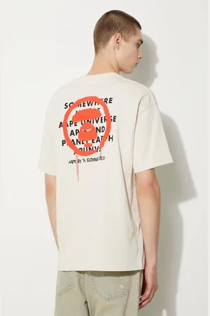 AAPE T-shirt bawełniany Basic Tee męski kolor z nadrukiem AAPTEM1453XXM