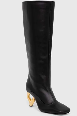 J.W.Anderson Kozaki skórzane Chain Heel damskie kolor na słupku ANW43020A