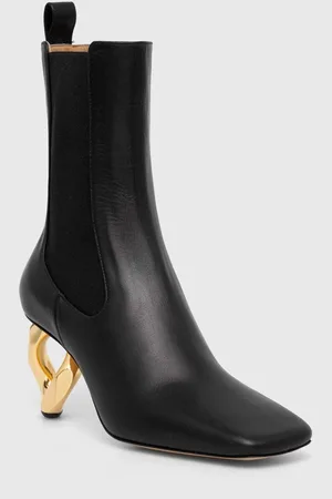 J.W.Anderson Sztyblety skórzane Chain Heel damskie kolor na słupku ANW43021A