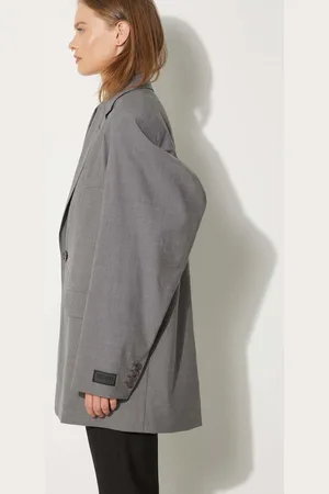 Kenzo Marynarka wełniana kolor oversize gładka FE62VE2469RB.97