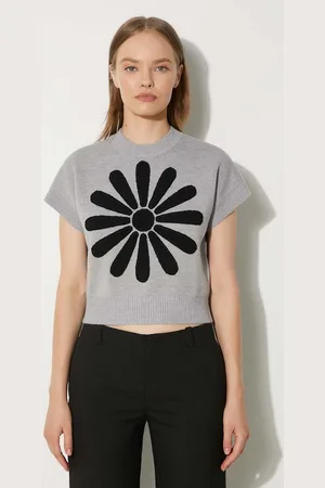 Kenzo Sweter wełniany Marguerite Placed Top damski kolor FE62PU4883CT.93