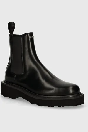 Kenzo Sztyblety skórzane Ukio Chelsea Boots damskie kolor na płaskim obcasie FE62BT115L52.99