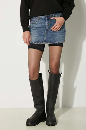 Fiorucci Spódnica jeansowa Mid Blue Denim Mini Skirt kolor mini prosta W01FPDSK077DN01DN02