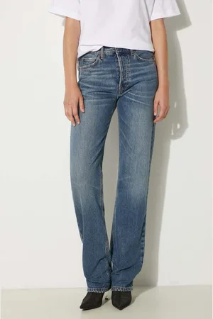Fiorucci Jeansy Mid Blue Straight Fit Jeans damskie high waist W01FPDJE075DN01DN02