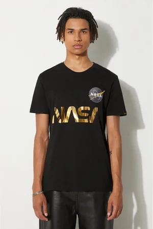 Alpha Industries T-shirt bawełniany NASA Reflective T kolor z nadrukiem 178501.365
