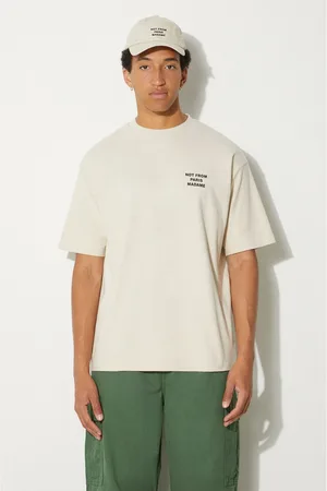 Drôle de Monsieur T-shirt bawełniany Le T-Shirt Slogan męski kolor z nadrukiem PERM-TS203-CO002-MT