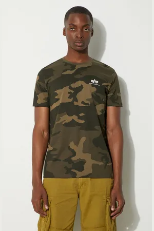 Alpha Industries T-shirt bawełniany Backprint T Camo kolor wzorzysty 128507C.239