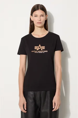 Alpha Industries T-shirt bawełniany New Basic T Foil Print kolor 196051FP.365