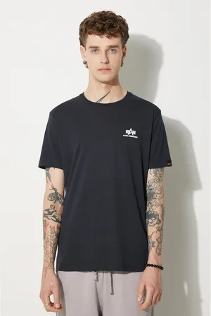 Alpha Industries T-shirt bawełniany Basic T Small Logo kolor gładki 188505.07