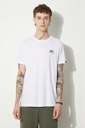 Alpha Industries T-shirt bawełniany Basic T Small Logo kolor z nadrukiem 188505.09