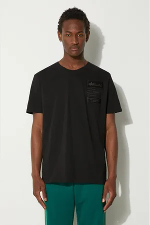 Alpha Industries T-shirt bawełniany męski kolor gładki 136500.03