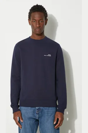A.P.C. Bluza bawełniana Bluza Sweat Item męska kolor gładka COEAS.H27608-DARKNAVY