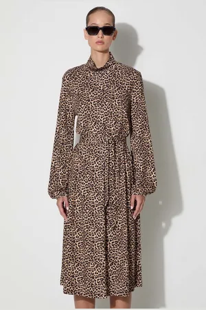 A.P.C. Sukienka kolor midi prosta LYAAR.F05988-BLACK/WHIT