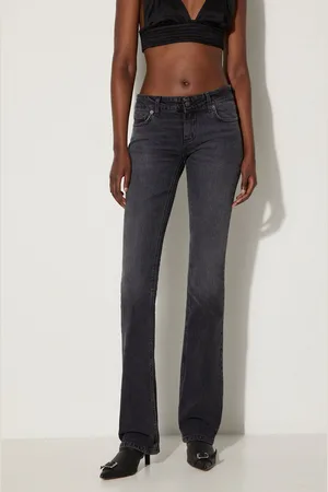 Fiorucci Jeansy Faded Black Low Rise Bootcut Jeans damskie high waist W01FPDJE083DN02DN05