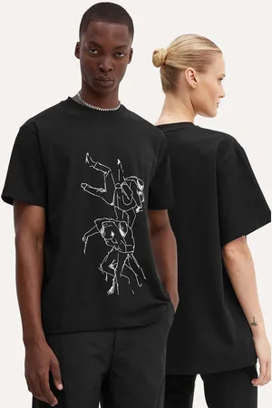 HELIOT EMIL T-shirt kolor z nadrukiem M.09.125.BLK01