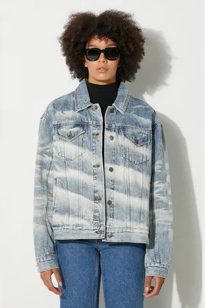 KSUBI Kurtka jeansowa damska kolor przejściowa oversize WPS23JK006-DENIM