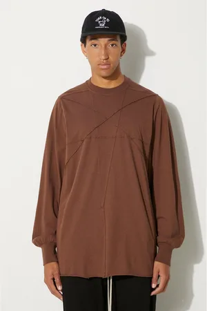 Rick Owens Rick Owens longsleeve bawełniany Jumbo kolor gładki DU02D2261.RNET1