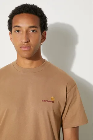 Carhartt T-shirt bawełniany S/S American Script męski kolor z aplikacją I029956.2FSXX