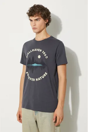 Fjällräven T-shirt bawełniany Forest Mirror kolor z nadrukiem F87045-560