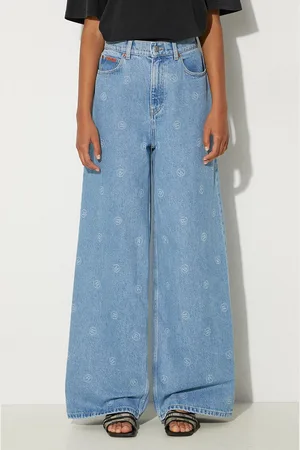 MARTINE ROSE Jeansy Extended Wide Leg Jean damskie kolor 225WD05508