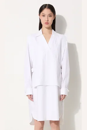 Kenzo Sukienka bawełniana Oxford Knee Shirting Dress kolor mini prosta FE62RO2919LO.01