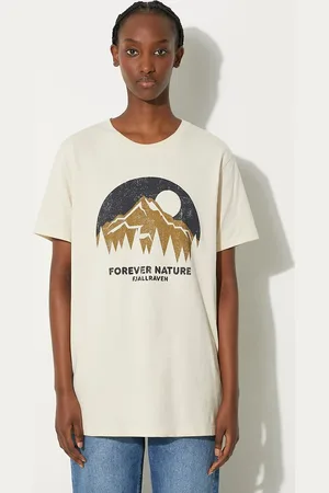 Fjällräven T-shirt bawełniany Nature kolor z nadrukiem F87053.113-113