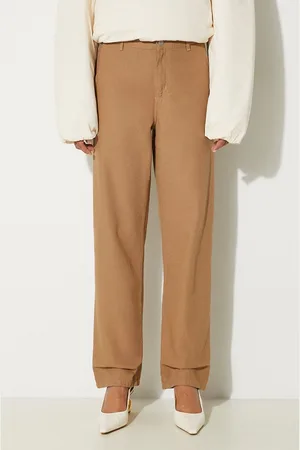 Carhartt Spodnie bawełniane Pierce Pant Straight kolor proste high waist I032966.2FS02