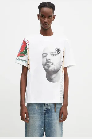 Marine Serre T-shirt Regenerated Graphic T-Shirts Regular Fit T-Shirt męski kolor wzorzysty MTT080A.UJER0003