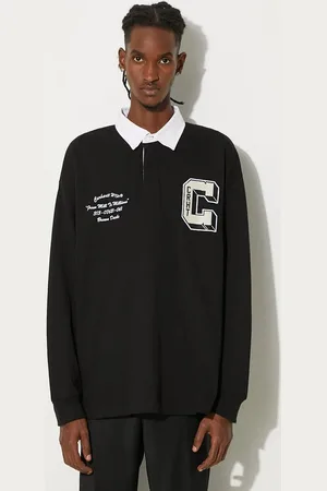 Carhartt Longsleeve bawełniany Longsleeve Brown Ducks Rugby Shirt kolor z aplikacją I033832.0D2XX