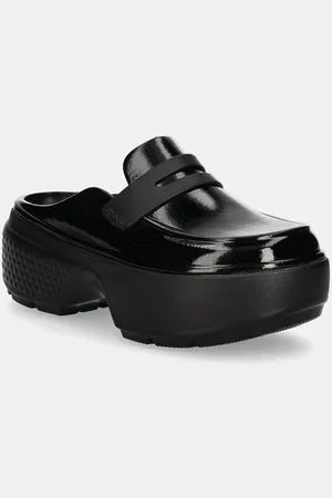 Crocs Klapki Stomp High Shine Loafer Clog damskie kolor na platformie 210659.001