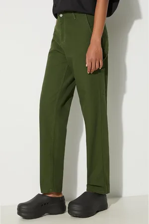 Carhartt Spodnie bawełniane Pierce Pant kolor proste high waist I033140.2BR02