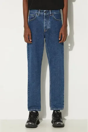 Carhartt Jeansy Newel kolor medium waist I029208-BLUE.STONE