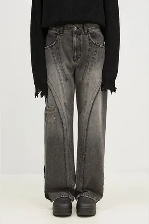 Andersson Bell Jeansy Panel Carpenter Wide-Leg Jeans damskie high waist apa743ml