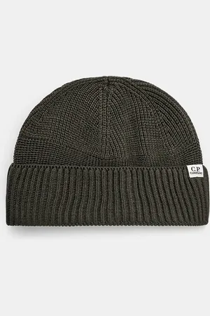 C.P. Company Czapka Knit Cap In Re-Wool kolor gładka 17CMAC293A006595A