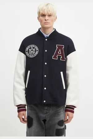 AMBUSH Kurtka wełniana Stadium Jacket kolor przejściowa oversize BMEK002F24FAB0014628
