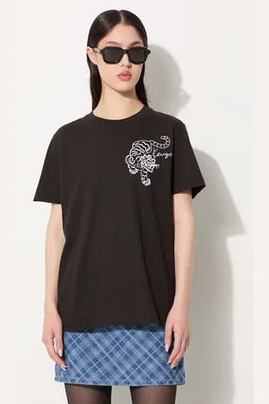 Kenzo T-shirt bawełniany Gots Star Tiger Emb Loose damski kolor FE62TS1354SG.99J